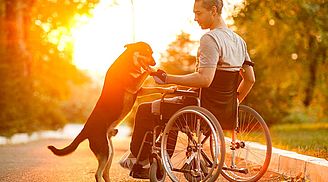 Une personne porteuse de handicap