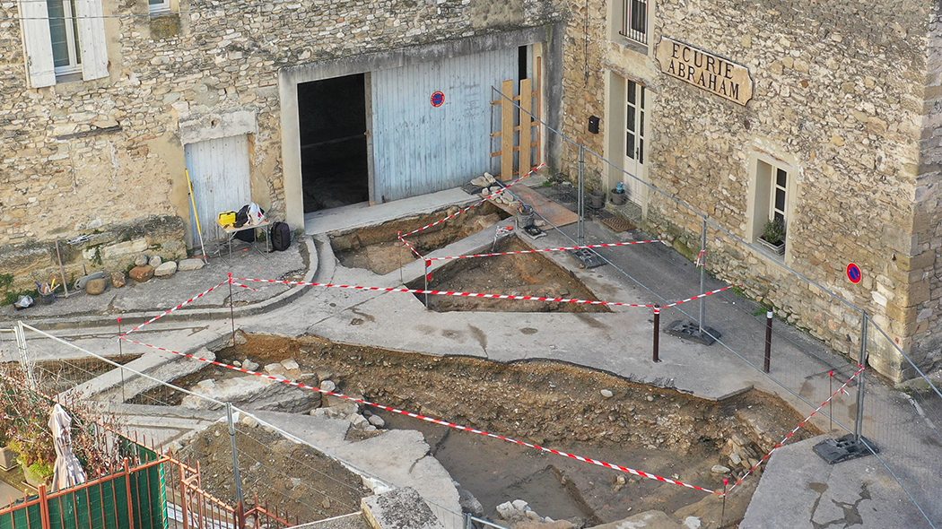 Chantier de fouilles préventives place de la Synagogue