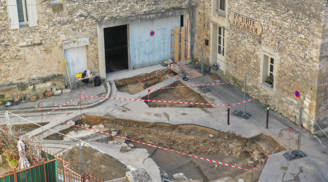 Chantier de fouilles préventives place de la Synagogue